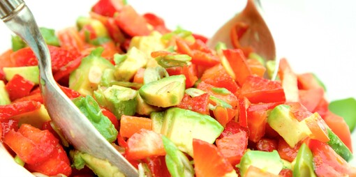 Strawberry and avocado salsa - thumbnail version